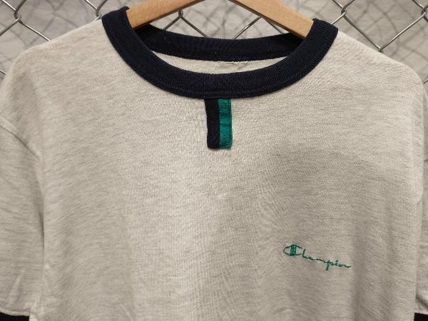 Champion T-SHIRT 90s 刺繍タグ リンガー Tシャツ ヘザーグレー 霜降り 古着 ヴィンテージ チャンピオン 店舗受取可_画像2