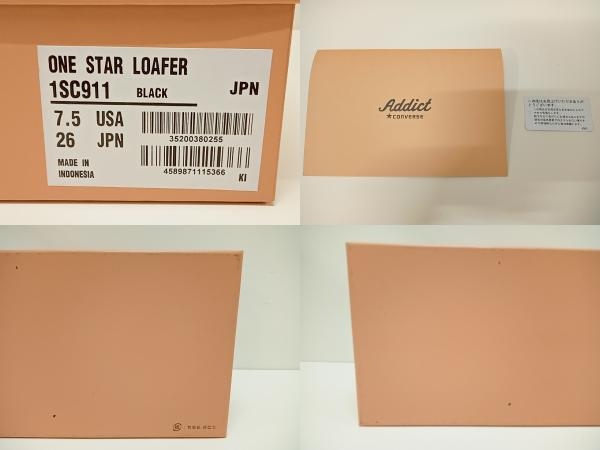 CONVERSE ONE STAR LOAFER NEXUS 7 1SC911 スニーカー ブラック 26.0cm US7.5 箱あり_画像9