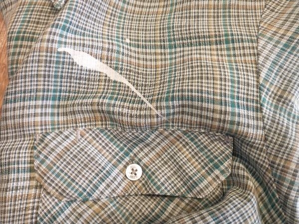 BIG MAC 70s NO-IRONタグ Check Shirt 15-15 1/2 M 古着 ビックマック ノーアイロンタグ ポリコットンチェックシャツ USA製 店舗受取可_画像6