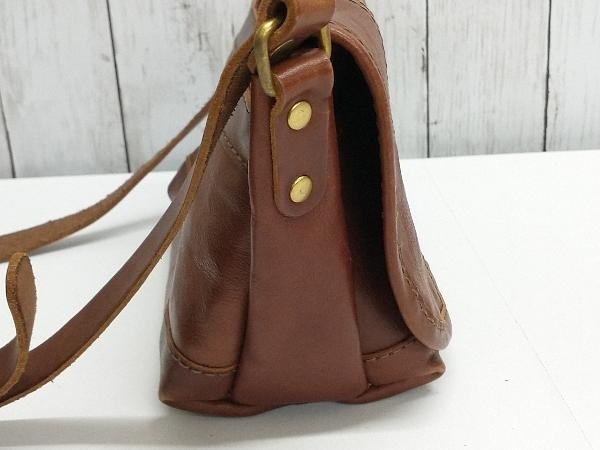 HERZ / shoulder bag / hell tsu/ diagonal ../ Mini bag / flap shoulder bag / all leather / Brown 