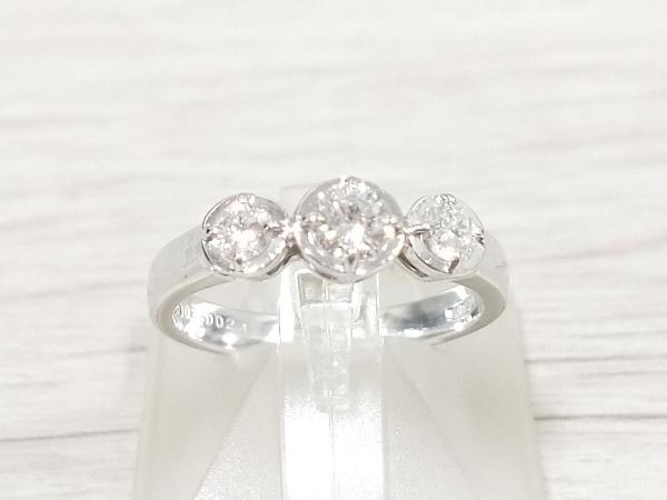 美品【ダイヤの輝きリング】K18WG／ダイヤ0.26ct0.24ct ／＃11／3.9g ホワイトゴールドダイヤ付リング_画像1