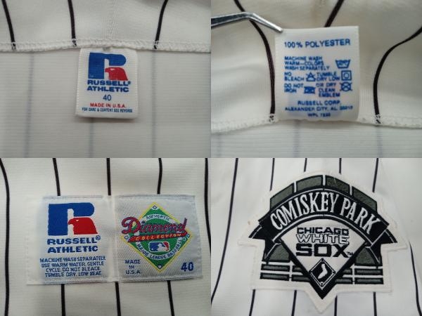RUSSELL / ラッセル MLB CHICAGO WHITE SOX シカゴ ホワイトソックス ベースボール シャツ サイズ40 USA製_画像3