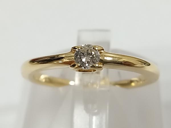 福袋セール】 【ダイヤが栄える】K18／ダイヤ0.15ct／＃13.5／2.8g