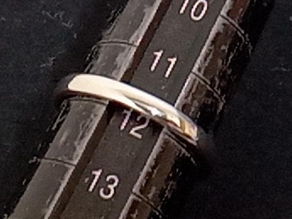 K18(750刻印)／赤石0.12ct／ダイヤモンド0.08ct／12号／デザインリング／指輪／3ｇ_画像6