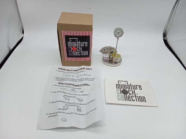 miniature clock collection ミニチュア クロック コレクション 置時計 カジノ トランプ 縦:約8cm 横幅:約5cm_画像1