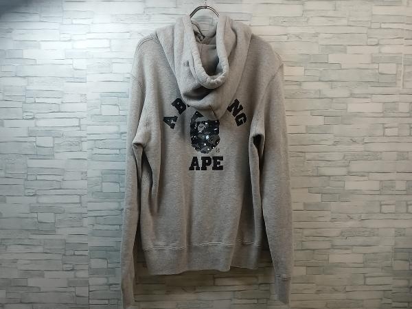 A BATHING APE パーカー グレー バックプリント_画像2