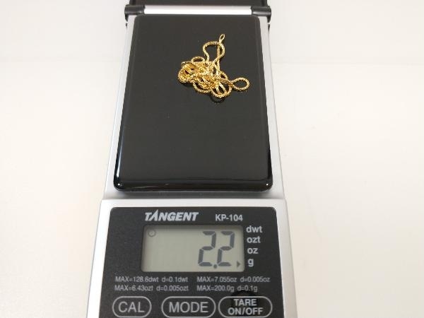 K18 ベネチアンチェーンネックレス 2.2g 40cm 幅1mm 18K YG 18金 ゴールド 店舗受取可_画像7