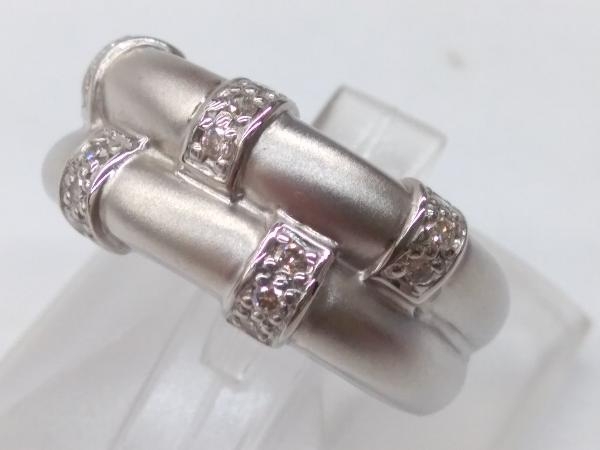 即納】 Pt1000 プラチナ アクセサリー 指輪 リング 総重量7.29g 0.16ct