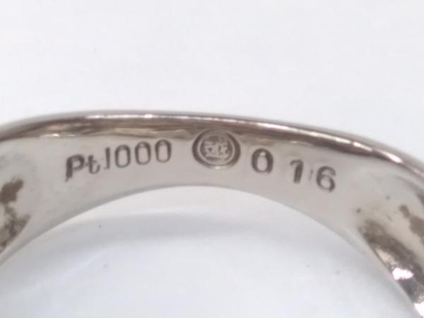 Pt1000 プラチナ ＃10.5 ダイヤモンド 0.16ct 総重量7.29g リング 指輪 アクセサリー_画像5