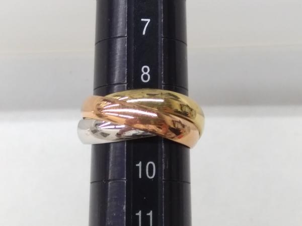 【日本造幣局刻印有】K18 イエローゴールド ＃8.5 総重量8.67g リング 指輪 トリニティリング アクセサリーの画像6
