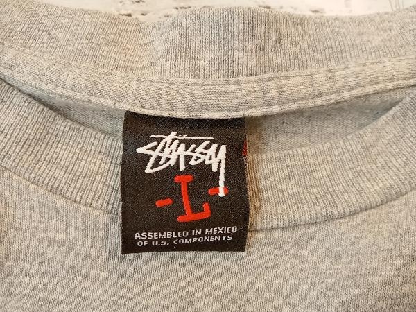 STUSSY ストューシー Lサイズ グレー カラフル 半袖Tシャツ メンズ 90s-00s メキシコ製 シャネルロゴ OLD STUSSY ストリート_画像3