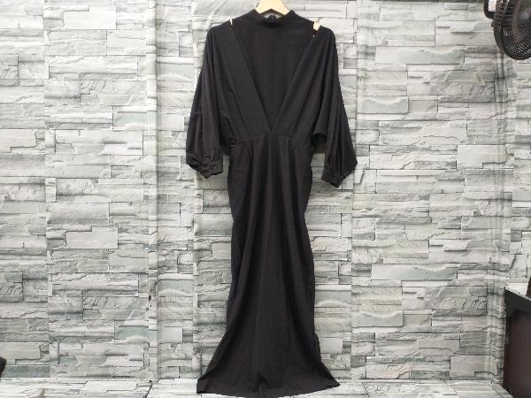 クリスマス特集2022 OFF AMERI/MEDI SHOULDER M/ブラック DRESS/半袖