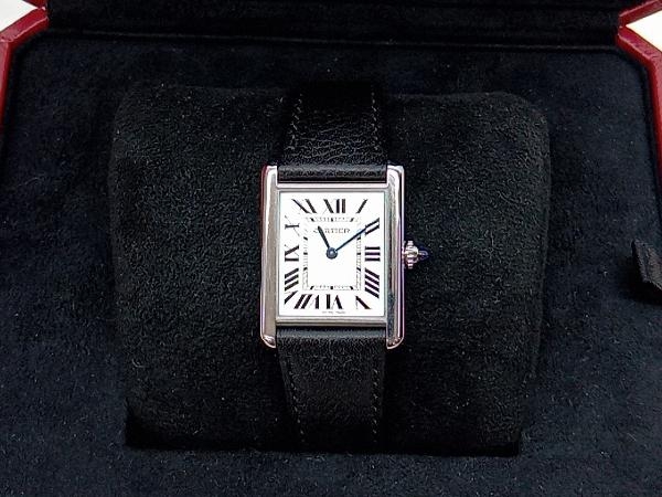 【Cartier】カルティエ WSTA0041 800149BX 腕時計 マストタンク クォーツ サファイアガラス WR 箱有り 中古