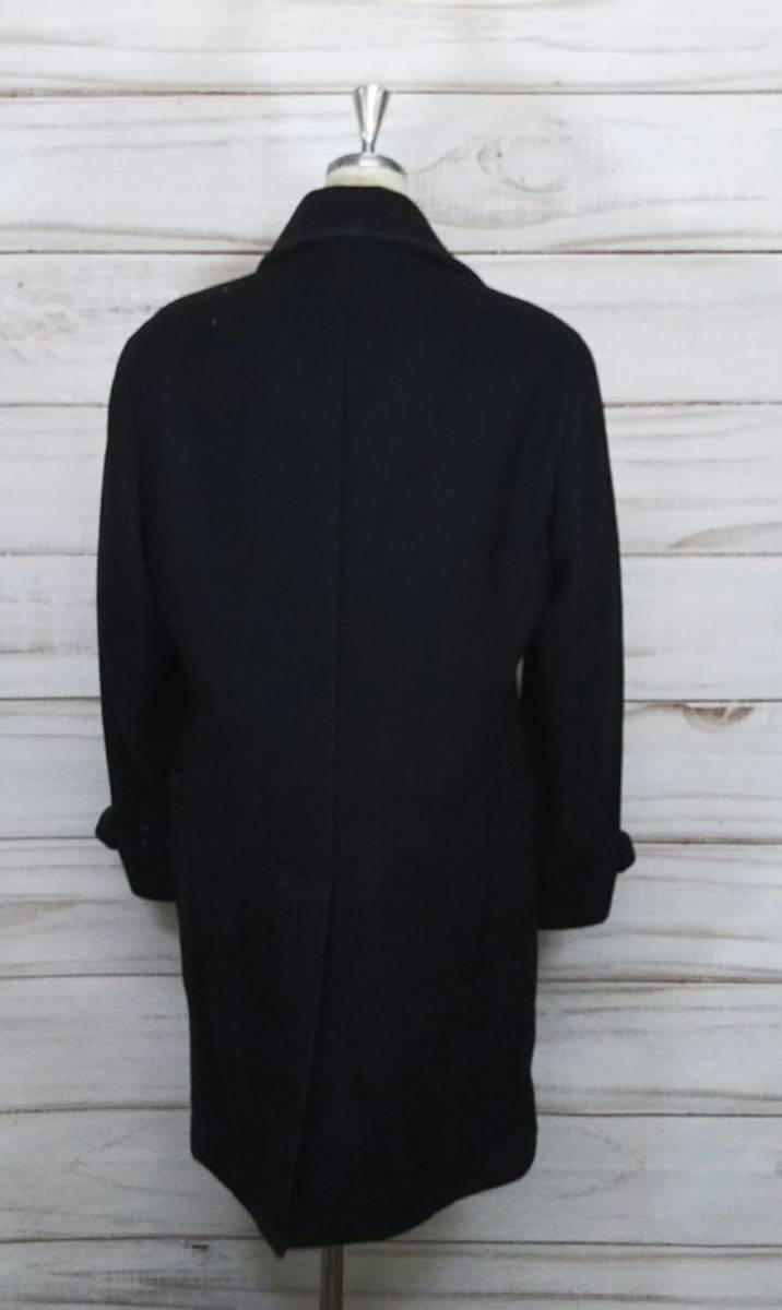 OFFCINE GENERALE off .sinjenelaru coat pea coat size 46 black wool 