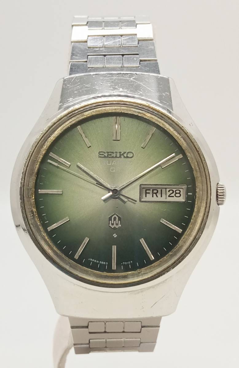 女性が喜ぶ♪ SEIKO セイコー 腕時計 メタルバンド 3針 緑文字盤