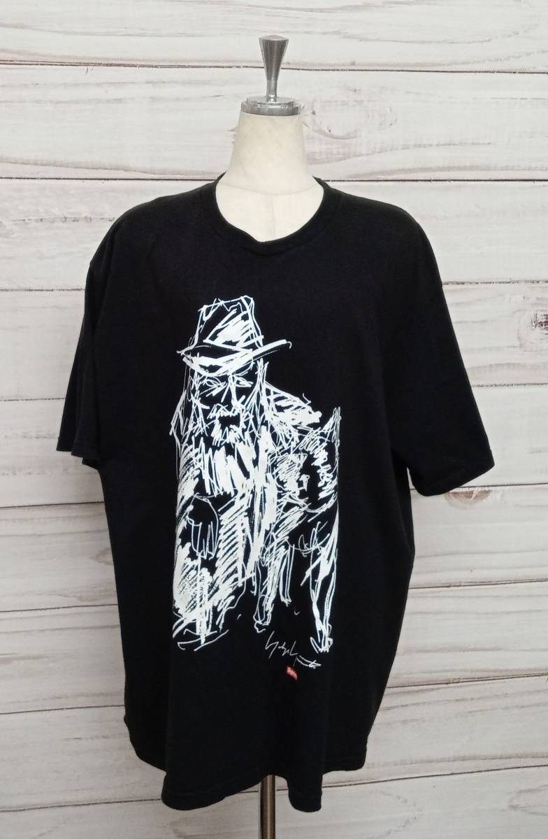 Supreme × Yohji Yamamoto 20AW Scribble Portrait Tee シュプリーム ヨウジヤマモト コラボ XLサイズ ブラック 半袖Tシャツ