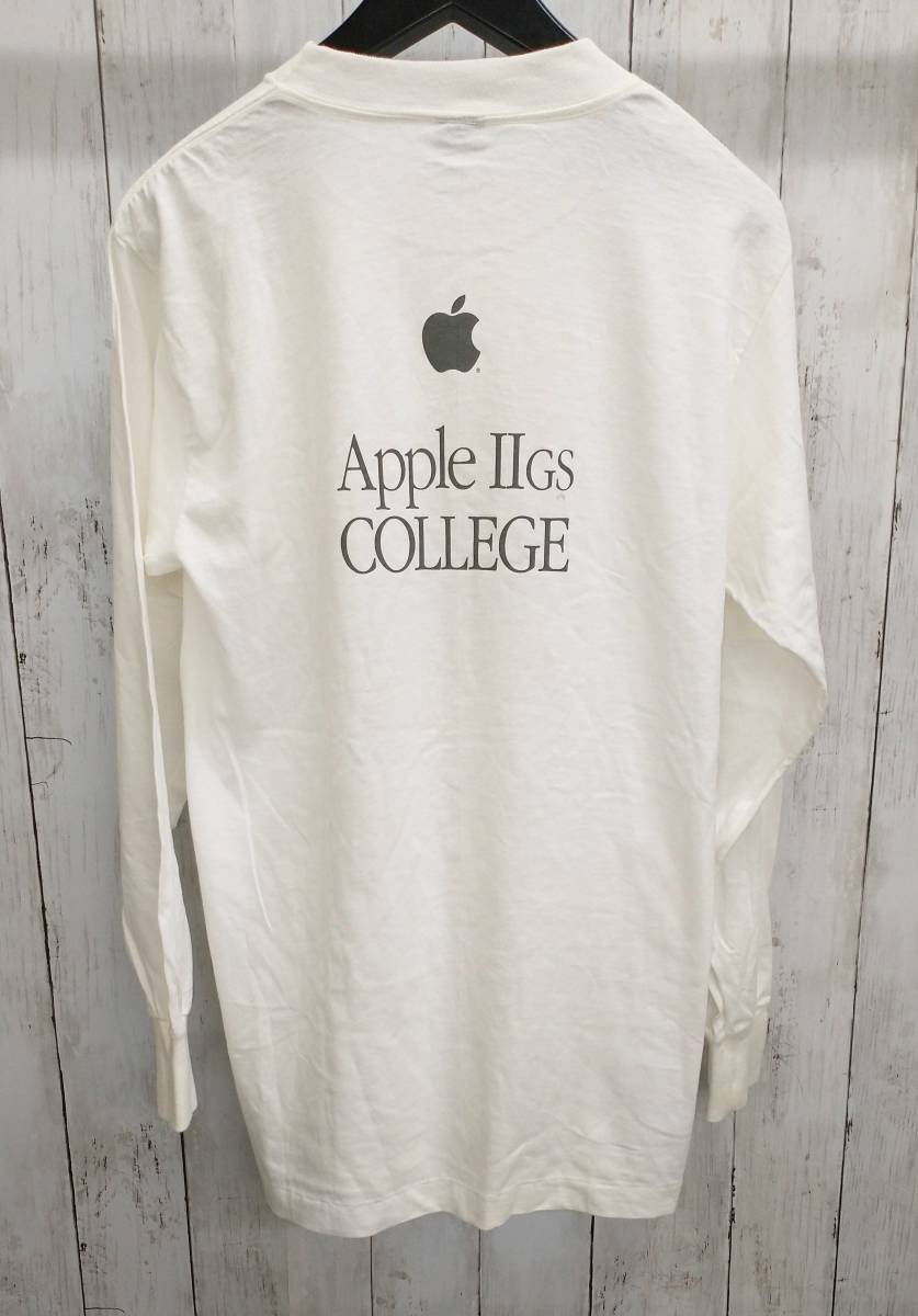 【古着】長袖Tシャツ/Apple/GS COLLEGE/クルーネック/ロングスリーブTシャツ/音符/USA製/80s/秋_画像2