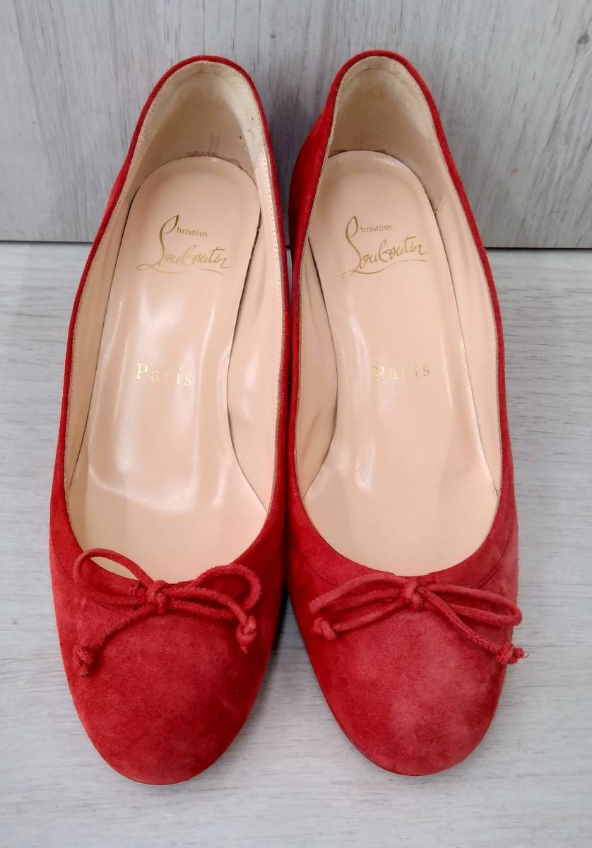 Christian Louboutin クリスチャンルブタン レッド 34 21cm ヒール高5cm パンプス_画像1