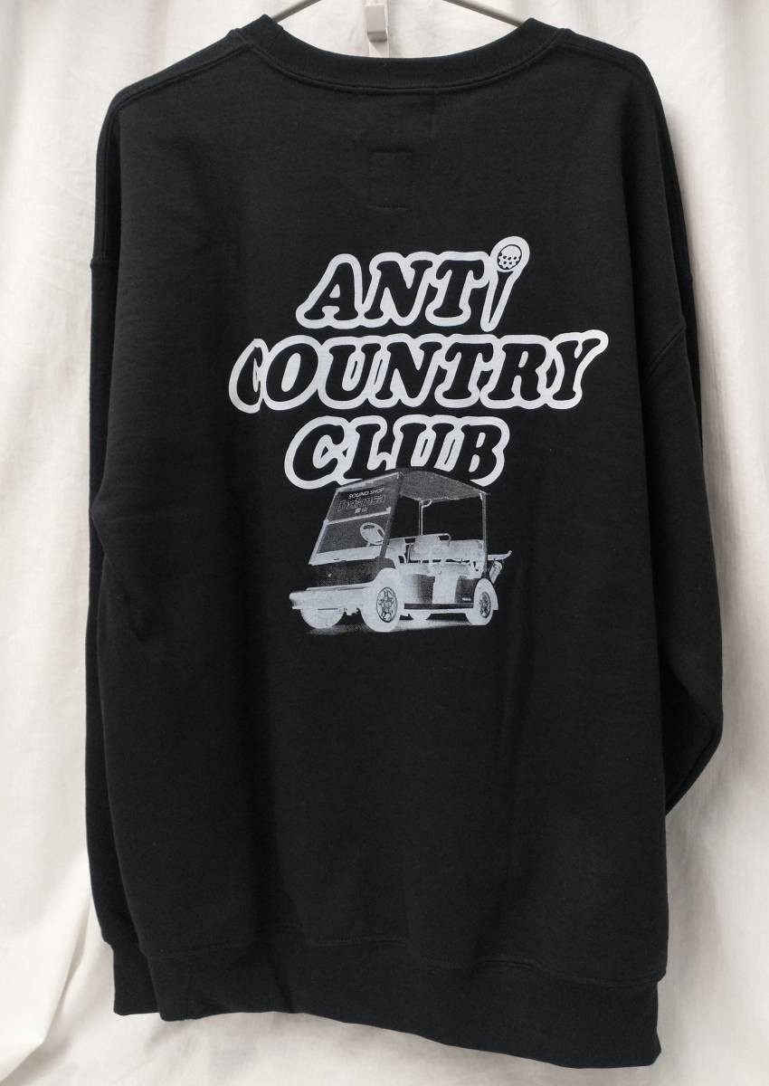 SOUND SHOP BALANSA 釜山 ANTI COUNTRY CLUB バランサ プサン アンチカントリー コラボ バックロゴ スウェット L 黒 ブラック 裏起毛