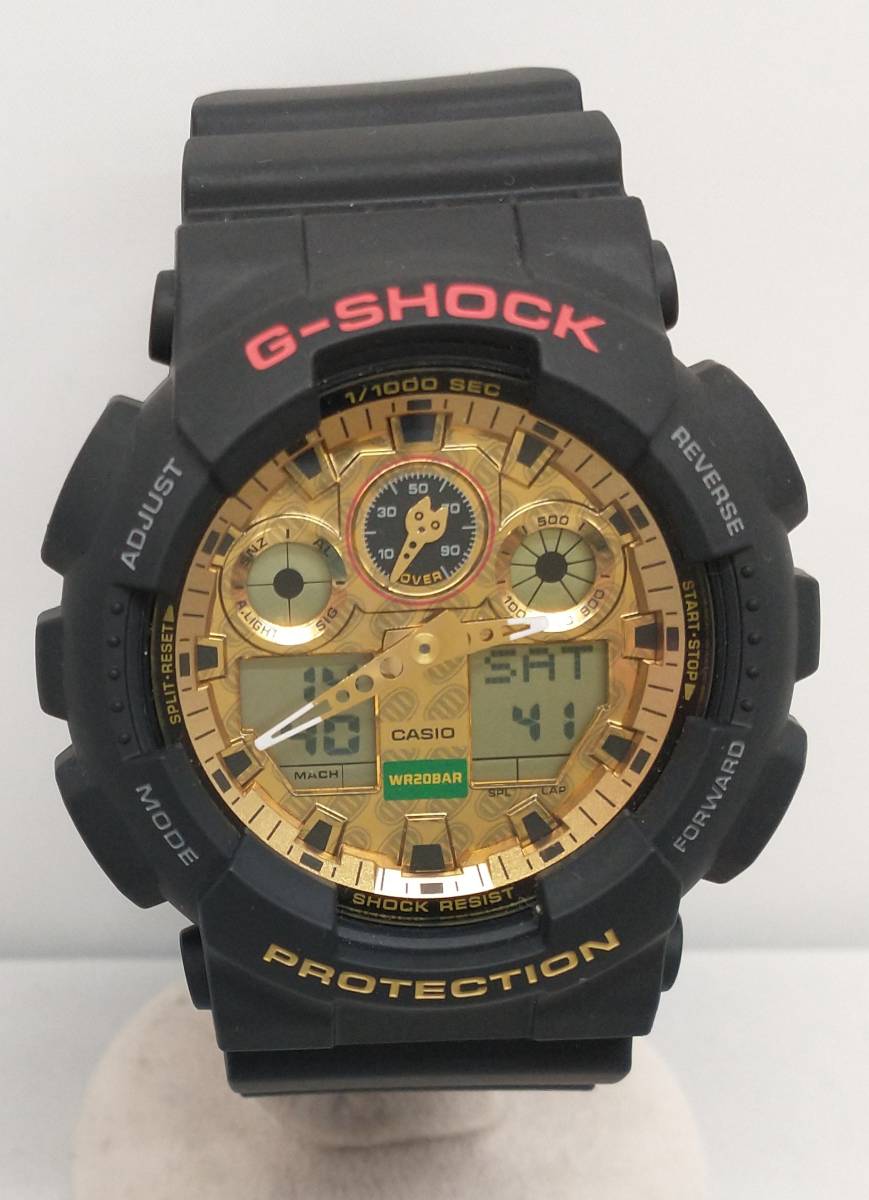 男性に人気！ CASIO G-SHOCK GA-100TMN まねきねこ アナデジ クォーツ