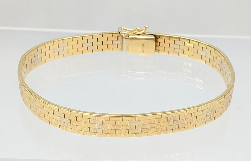 K18KT approximately 18cm gross weight approximately 23.6g bracele yellow gold lady's men's accessory single lock bangle 
