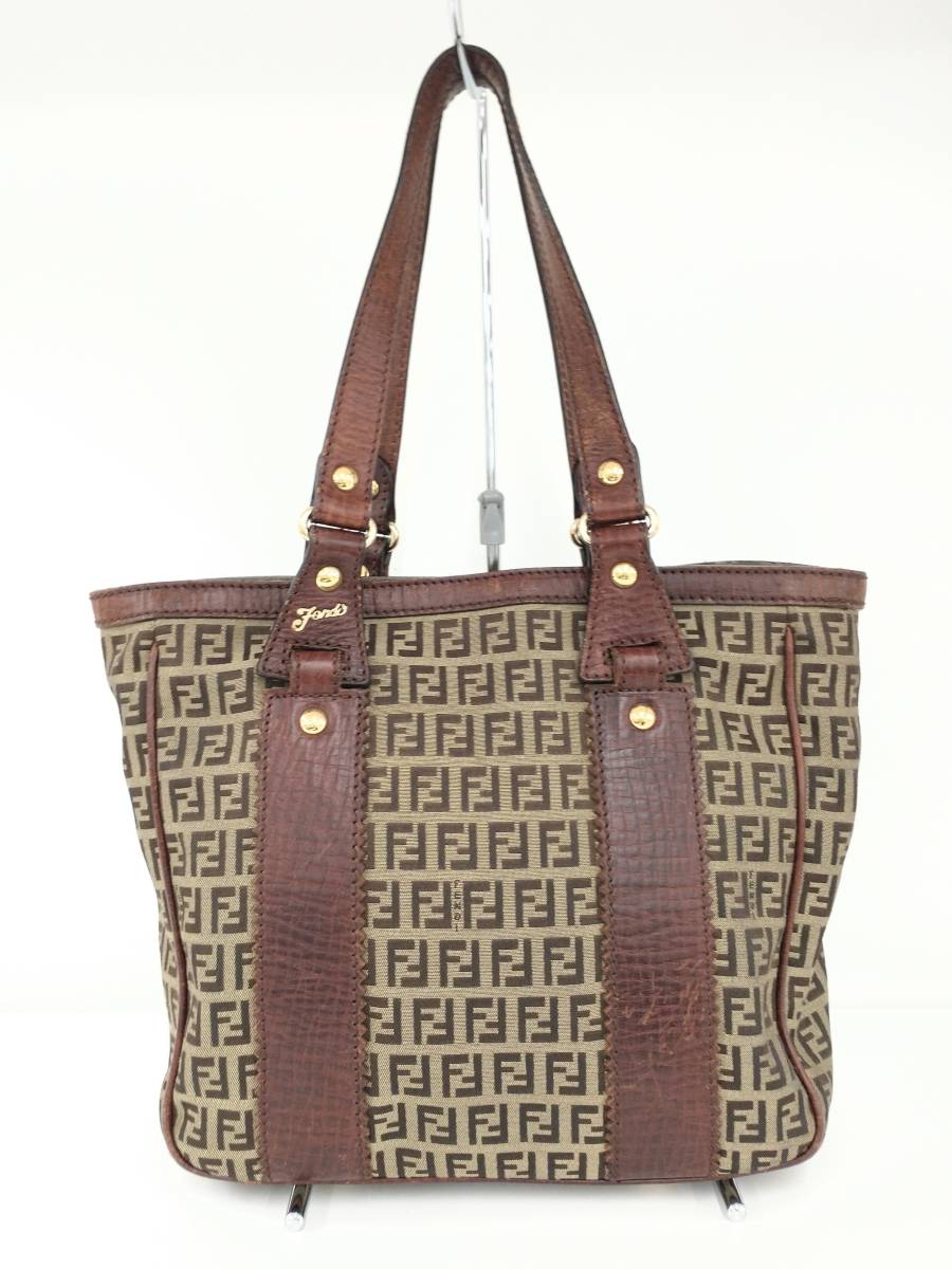 上品な FENDI フェンディ 8BH161 ハンドバッグ トートバッグ ズッキーノ キャンバス レザー ベージュ ブラウン レディース トートバッグ 上品な FENDI フェンディ 8BH161 ハンドバッグ トートバッグ ズッキーノ キャンバス レザー ベージュ ブラウン レディース トートバッグ