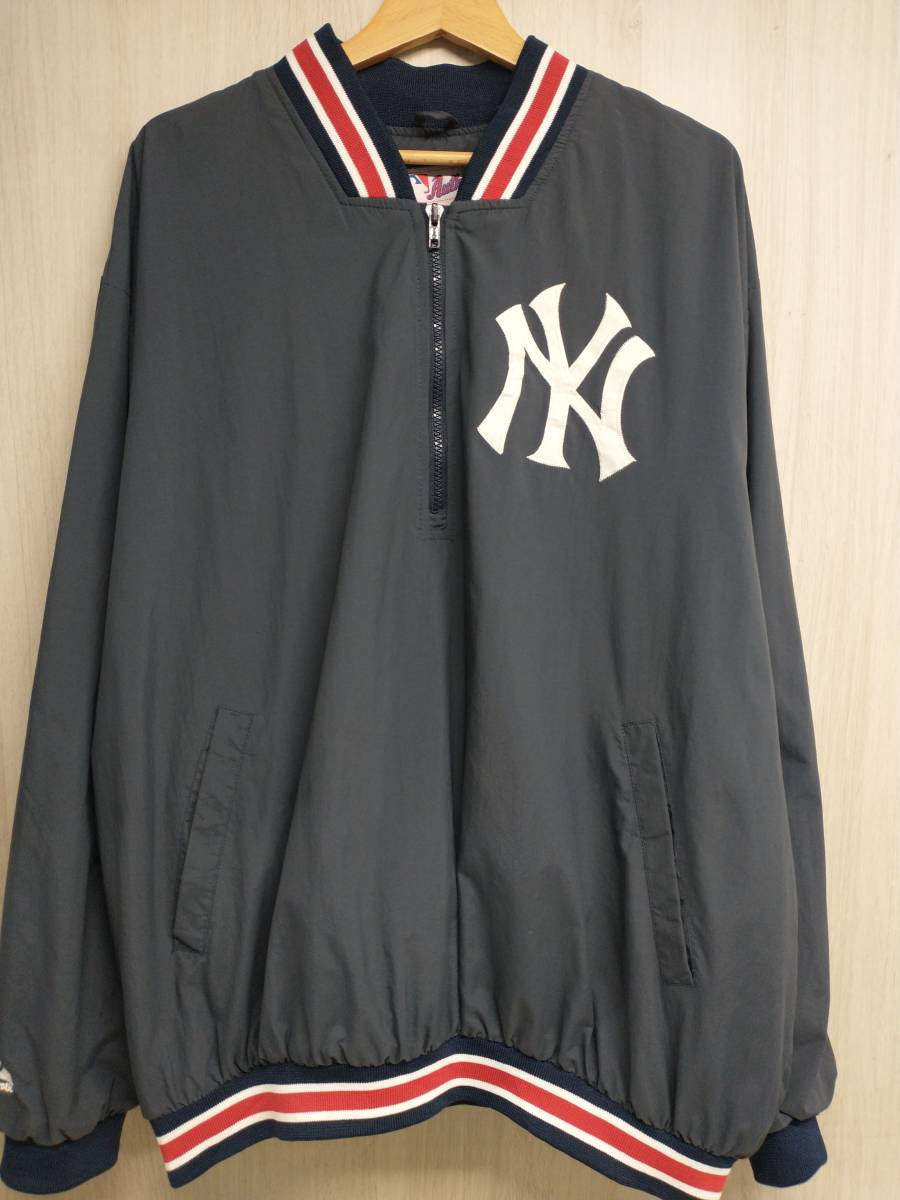 Majestic New York Yankees ヴィンテージ ハーフジップ プルオーバー