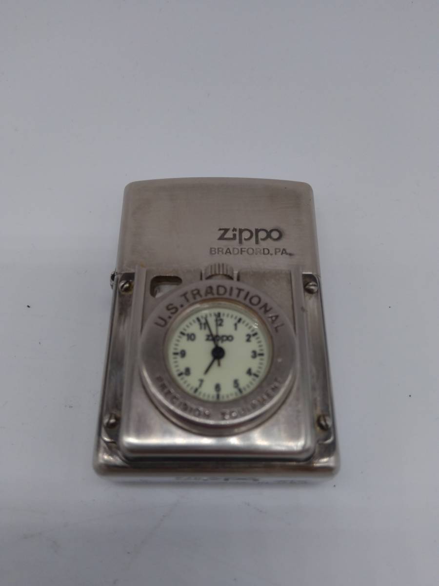 お手頃価格 Zippo ジッポ 使用済 時計動作未確認 1998年 時計付きライター U.S.TRADITIONAL その他