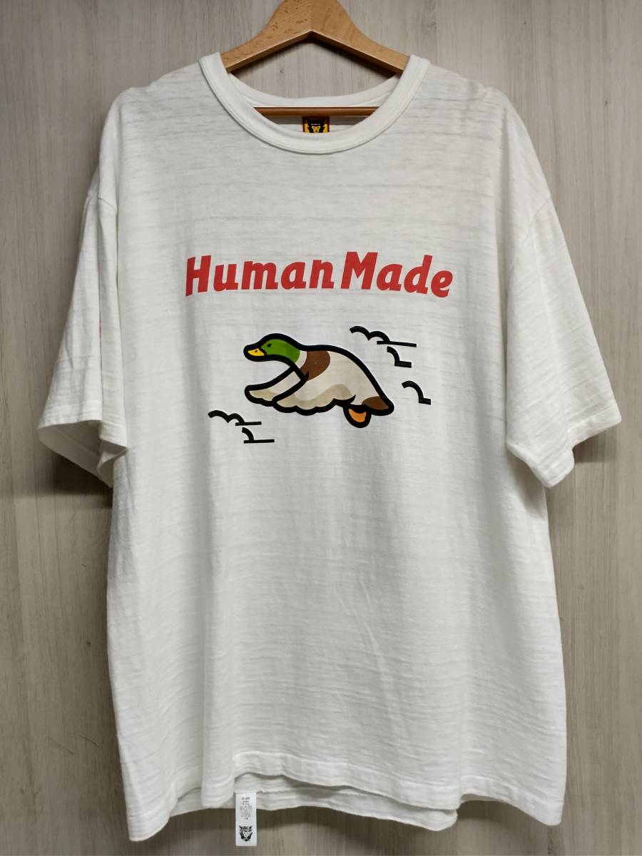 HUMAN MADE flying duck 半袖Tシャツ 2XL ホワイト ヒューマンメイド フライングダック 日本製 綿 店舗受取可