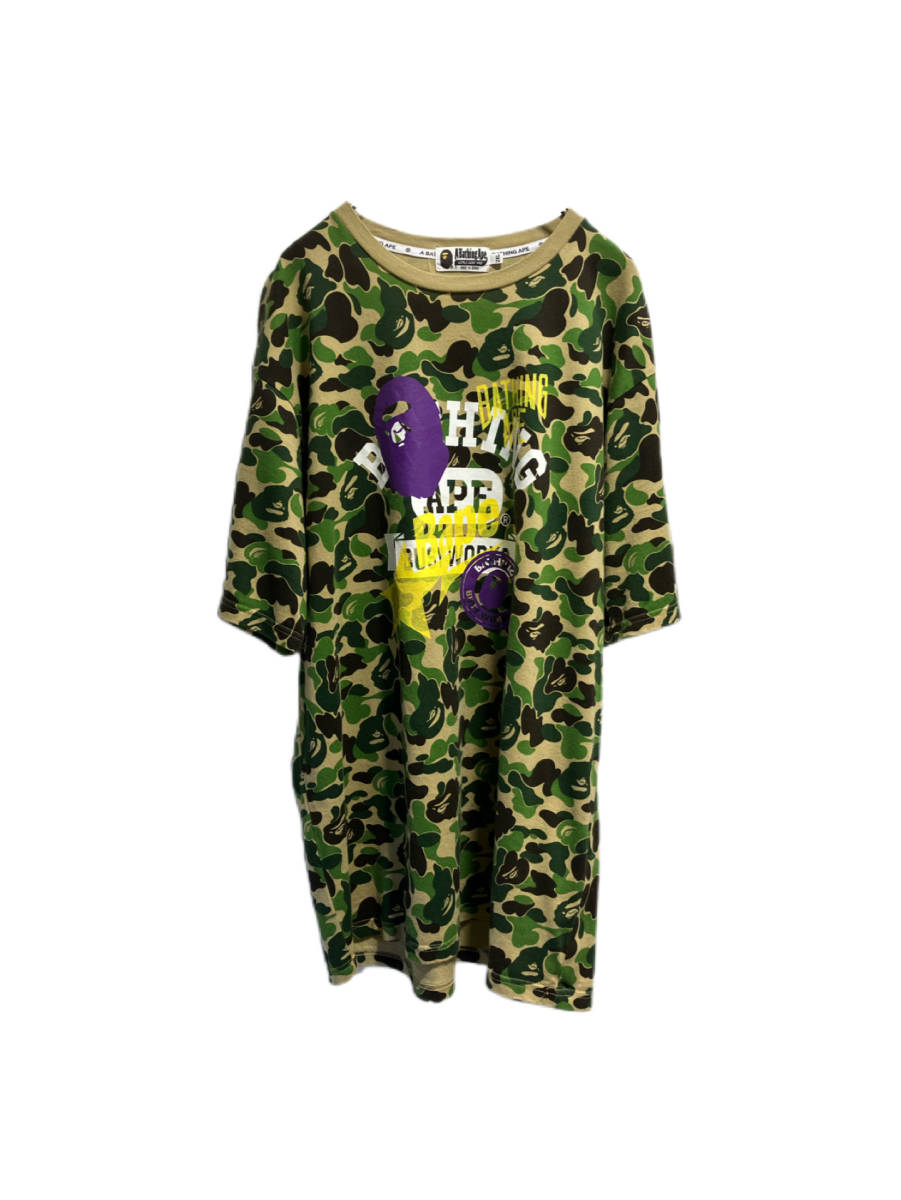 A BATHING APE CAMO MULTI PRINT TEE カモ柄半袖Tシャツ　2XLサイズ　アベイジングエイプ_画像1