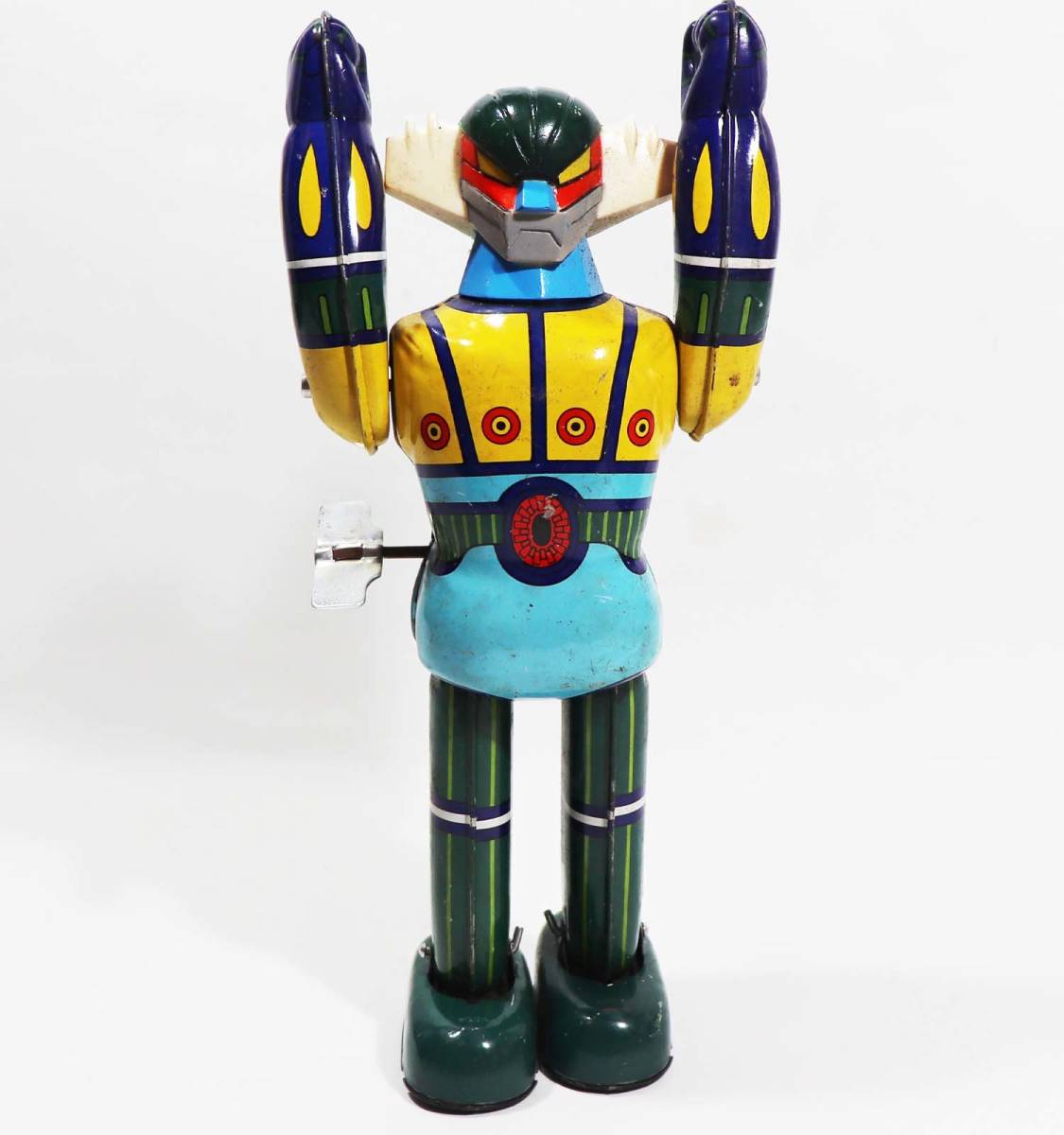 旧タカラ 鋼鉄ジーグ ゼンマイブリキ歩行ロボット 当時物 昭和懐かし
