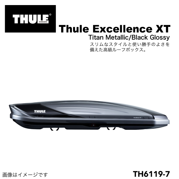 THULE ルーフボックス 470リットル エクセレンスXTチタン TH6119-7 送料無料の画像1