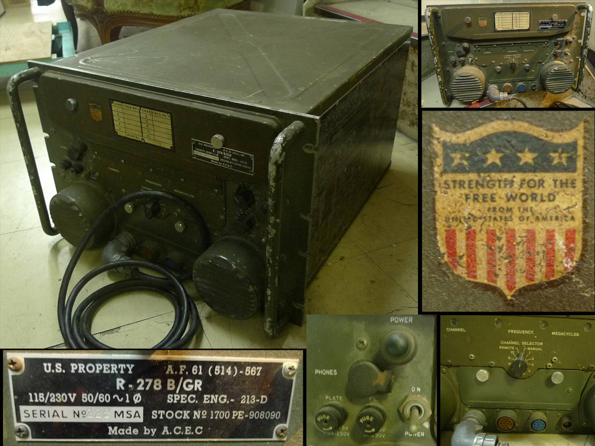 SALE [ ebony .] that time thing 1953 year made USA/ America army radio receiver [R-278B/GR]/ army . transceiver /g603/ receipt or self arrangement 