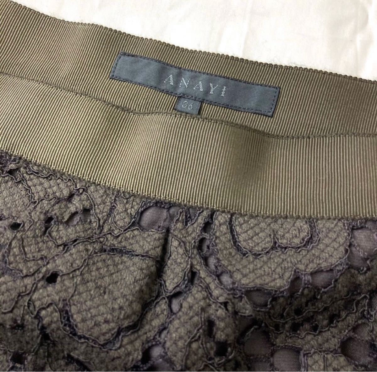 ANAYI(アナイ) フラワーコードレースタイトスカート