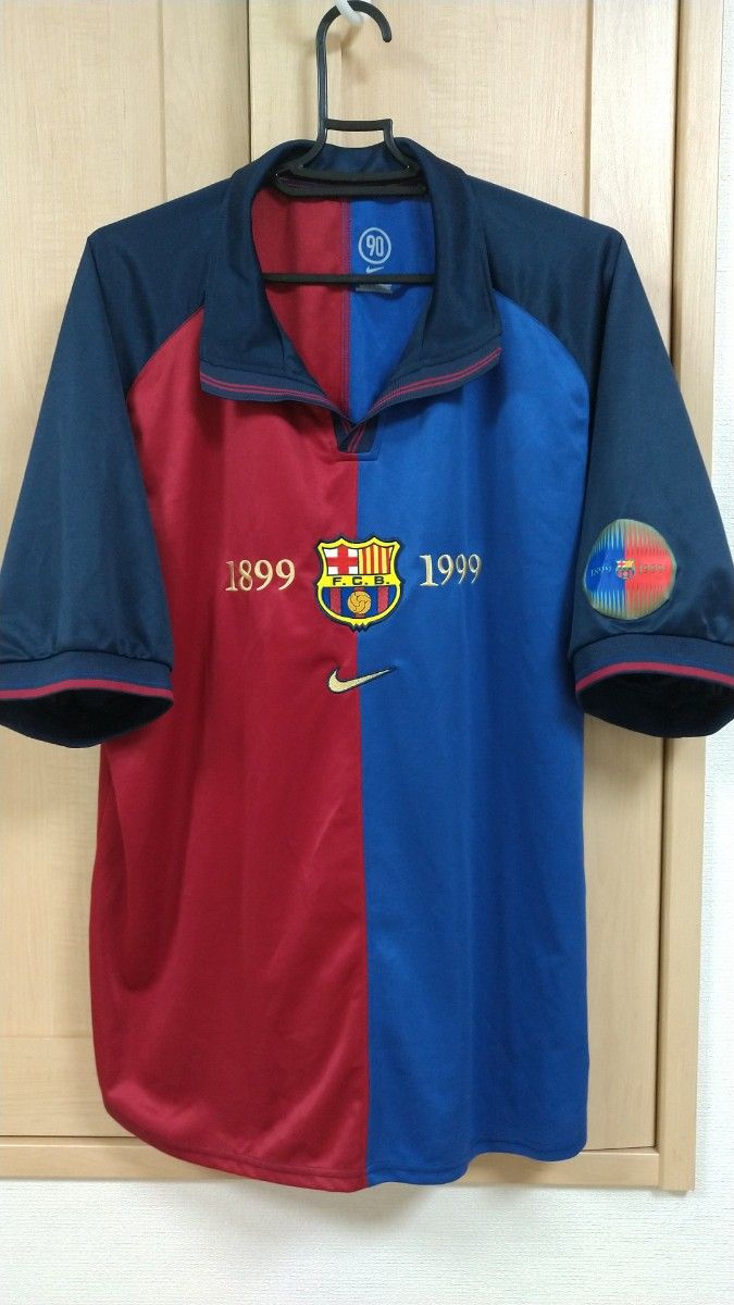 人気ブランド 1999-2000 100周年記念 希少 FCバルセロナ Lサイズ
