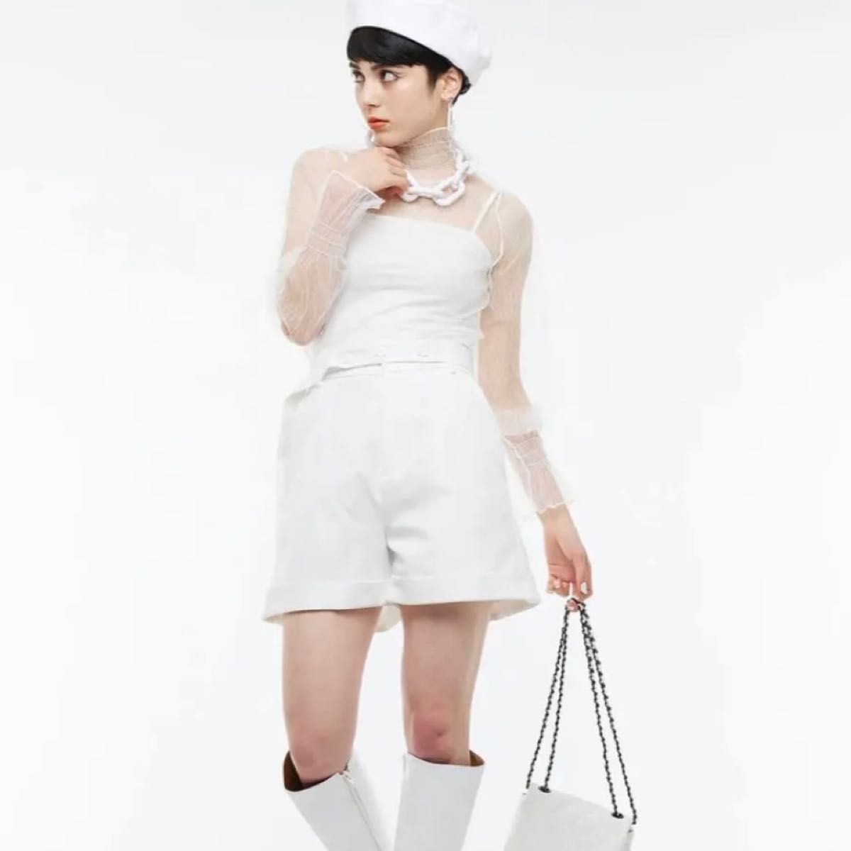 Narcissus ナルシス フリル シースルー トップス チュール 完売 レース