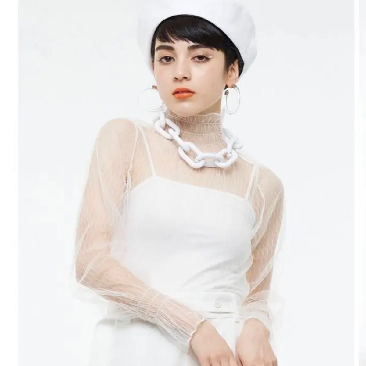 Narcissus ナルシス フリル シースルー トップス チュール 完売 レース