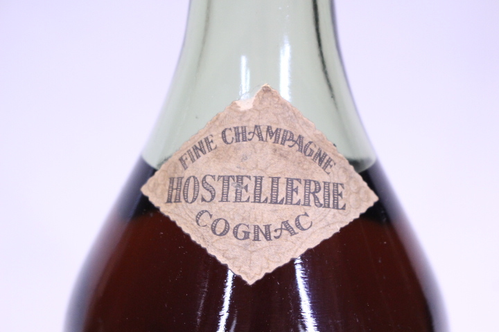 p-1099　未開栓古酒　プルニエ Prunier　 Fine Champagne Hostellerie ダンピーボトル　1950～60年代　コニャック　760mL_画像3