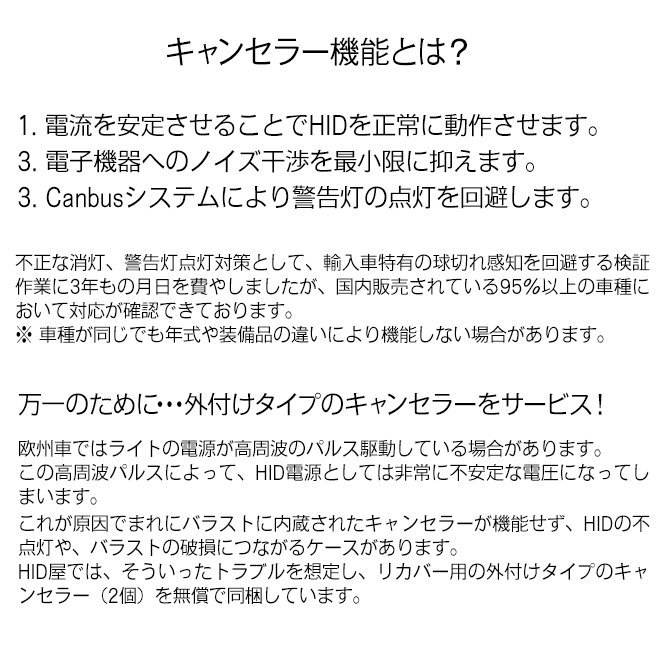 HID屋 35W D2S/D4S 輸入車用 純正HIDキット 6000K 8000K 選択可 送料無料 安心1年保証_画像5