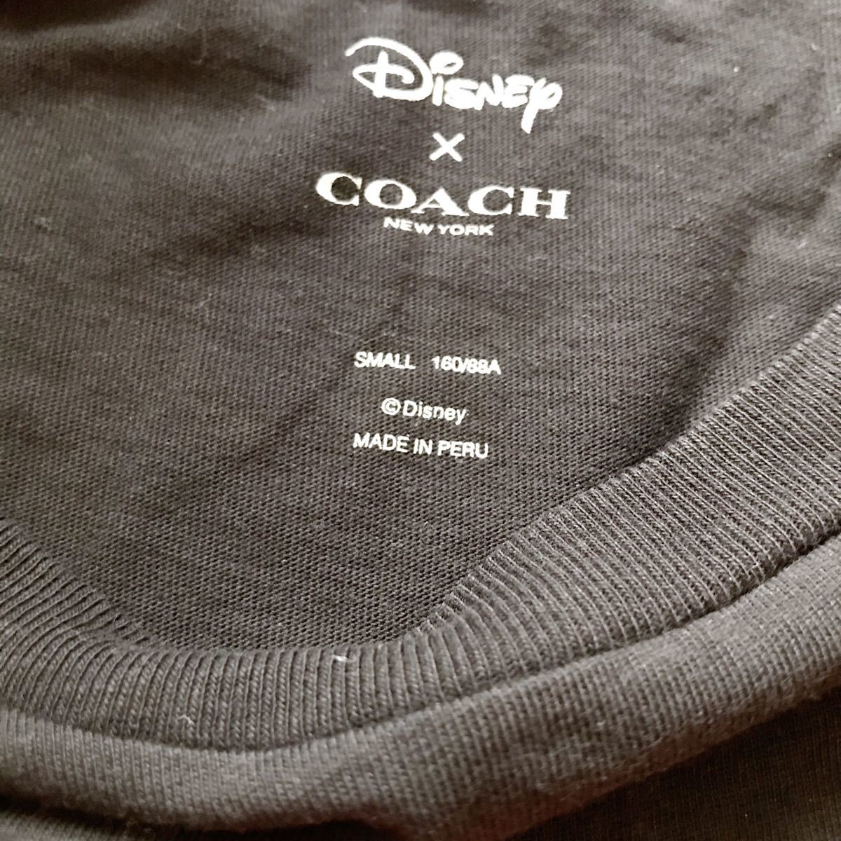 定価3万円　コーチ×ディズニー コラボ Tシャツ 黒　ブラック　M Tシャツ 半袖　COACH Disney