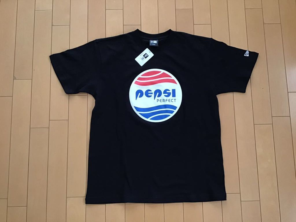 NEW ERA(ニューエラ)×PEPSI-COLA(ペプシコーラ)/半袖Tシャツ /PEPSI PERFECT /Lサイズ/ブラック_画像1