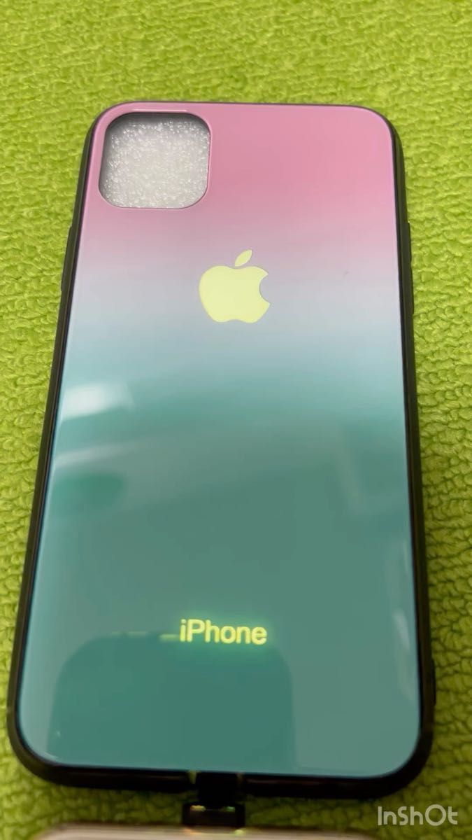 光る iPhoneケース iphone13pro ピンクグラデーション LED led 発光 人気商品 トレンド 安い 本体連動