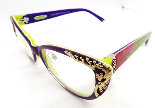 GOLDEN PHOENIX new goods [COCO*SONG here song] Italy made high class glasses frame hand made unisex purple glasses frame 