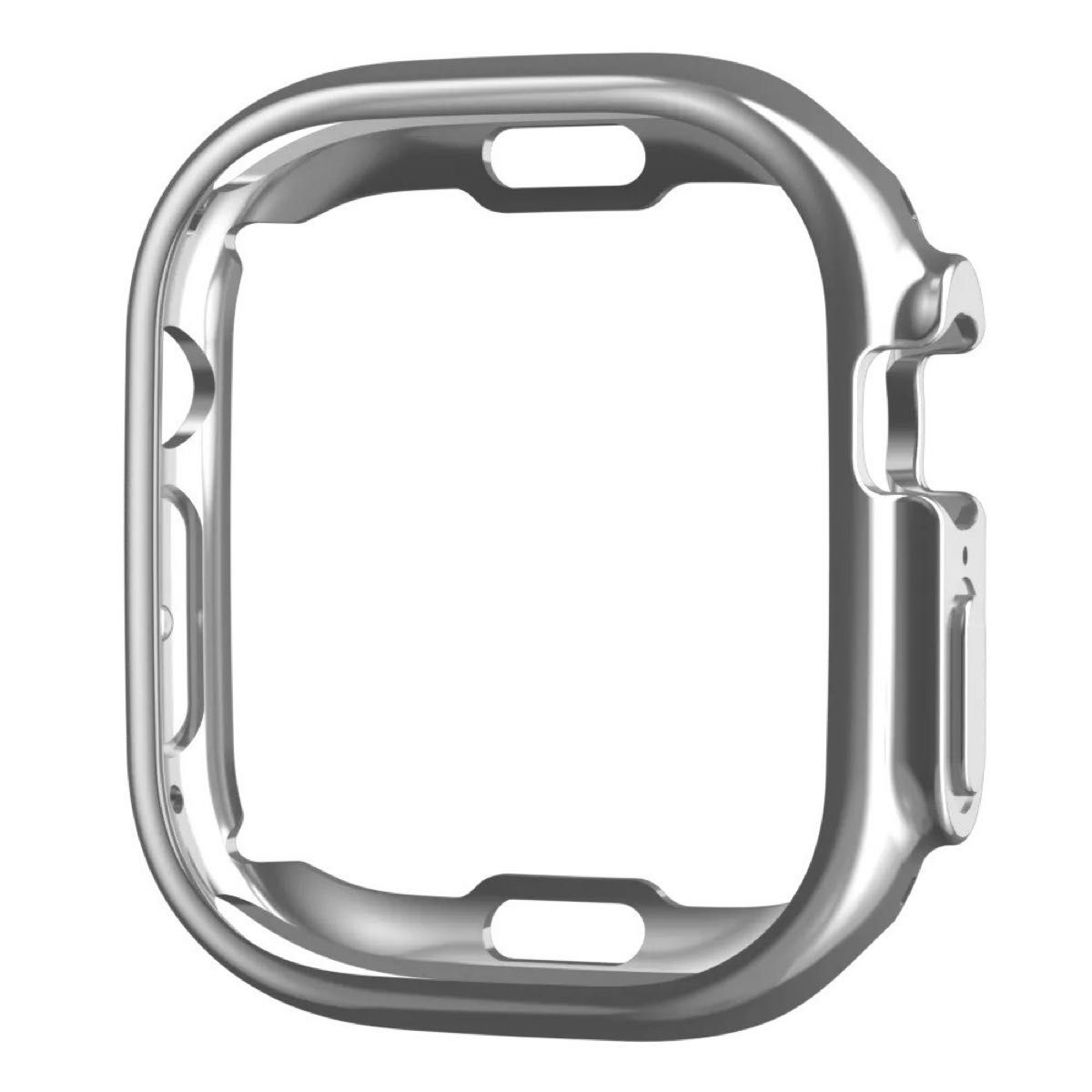 AppleWatch ケース  カバー TPU シルバー 41mm