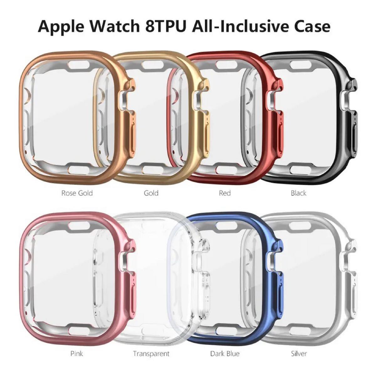 AppleWatch ケース  カバー TPU シルバー 41mm