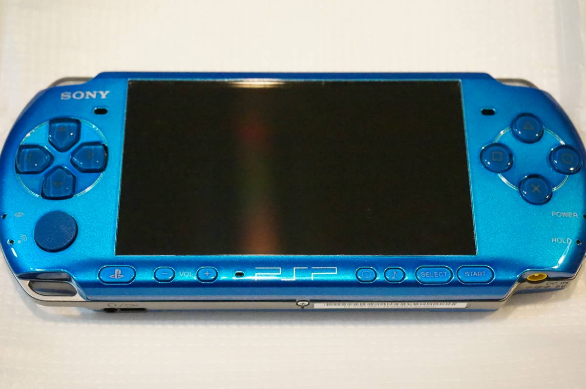 ☆新品同様☆ PSP - 3000 ブルー blue SONY メモリースティック付 本体