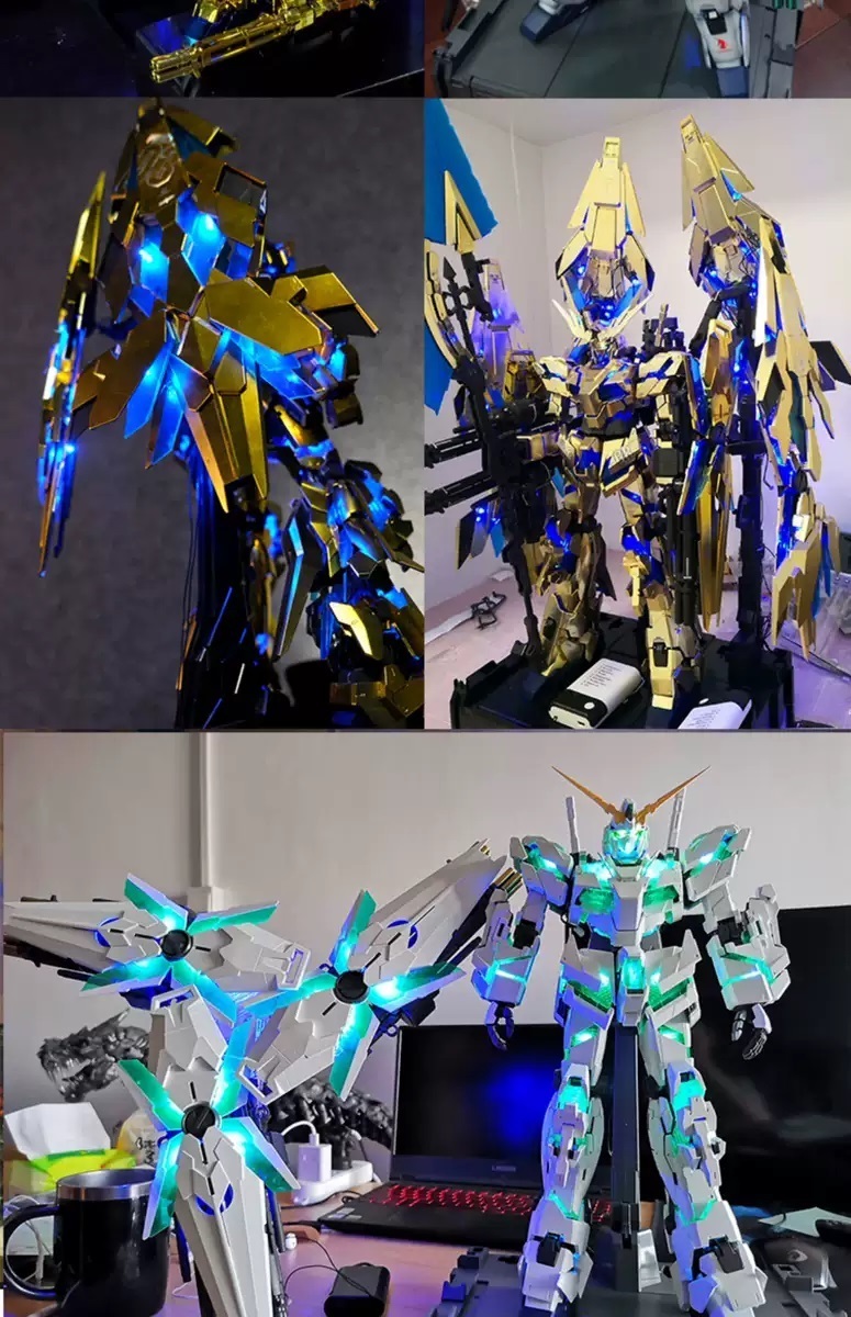 ☆数量限定品！１/６０ ＰＧ フェネクス専用 高輝度ＬＥＤユニットセット シールドLED＆LEDバーニア付き ＵＣ NT ナラティブ の画像3