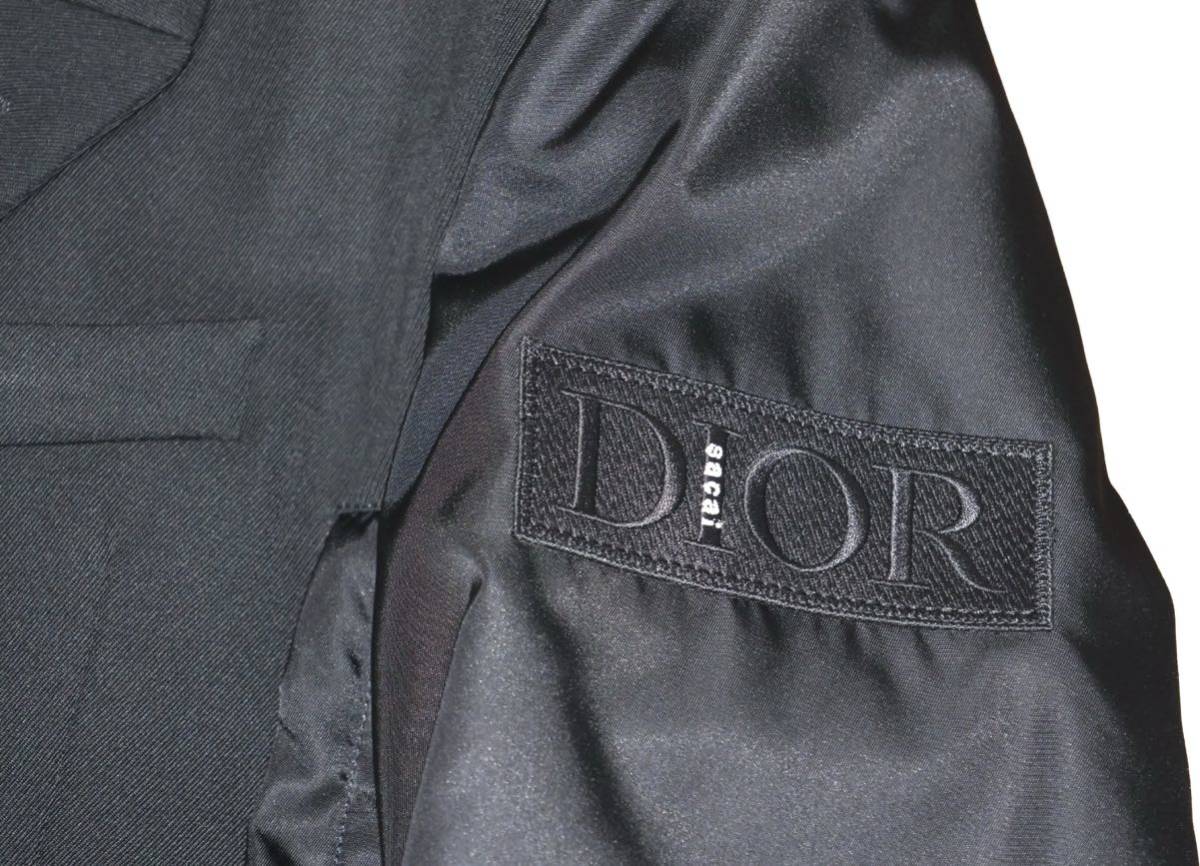 新品 21AW DIOR×SACAI ドッキングダブルブレストジャケット 46 ウール