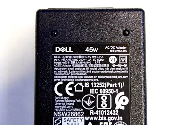 10個入荷 DELL 純正 ◆LA45NM140/19.5V 2.31A/外径約4.5mm 内径約3mm◆ ACアダプターDELLAC19.5V53-1Y_画像2