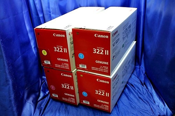 計4本(C×2・Y×1・M×1)セット　キヤノン Canon キャノン　 純正トナー 322Ⅱ LBP9100C/9510C/9600C/9650Ci他対応　45588Y_画像1